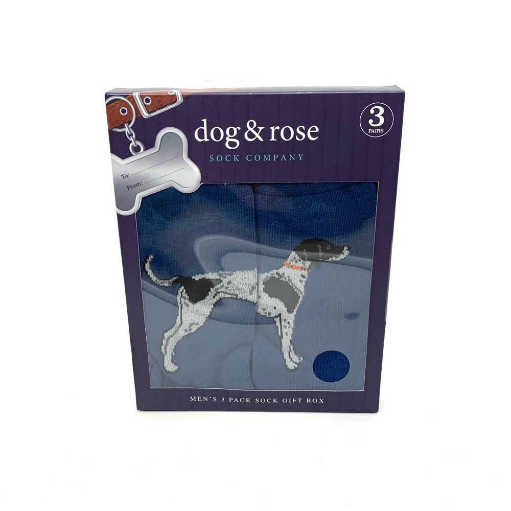 Dog & Rose Sock Company Boxed Gift Set 3 Pair Novelty Socks New Nwt Nib